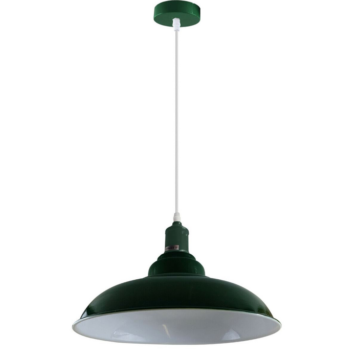 Green colour Modern Vintage Industrial Retro Loft Metal Ceiling Lamp Shade Pendant Light