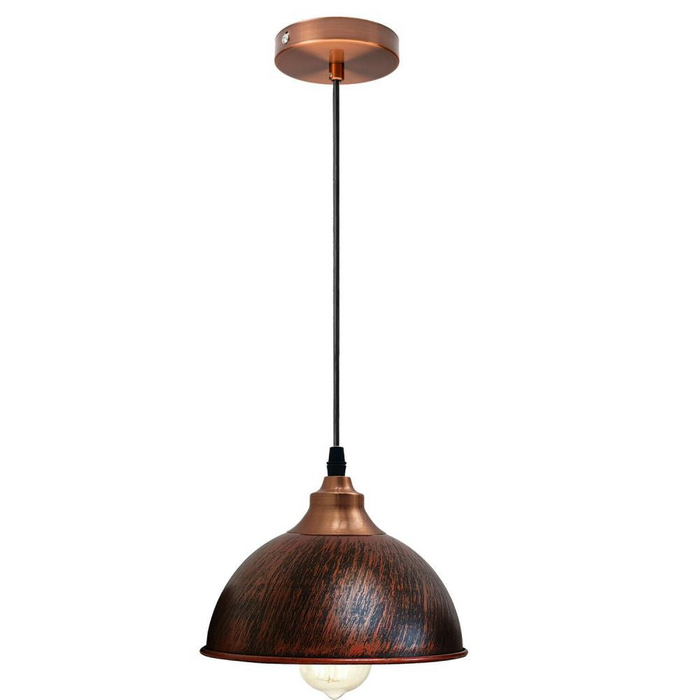 Industrial Ceiling Pendant Light Fitting Metal Dome Shape 21cm