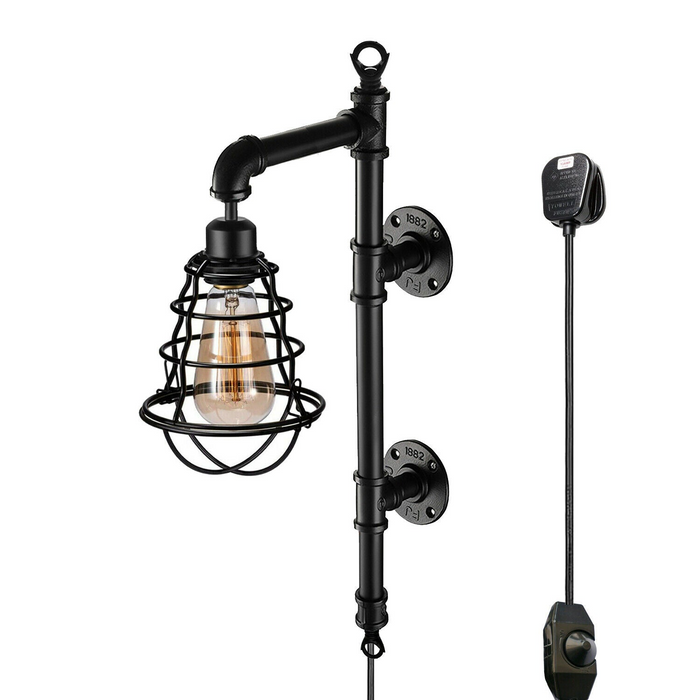 Retro Industrial Farmhouse Rustic Style Light Fitting Pipe Wall Lighting
