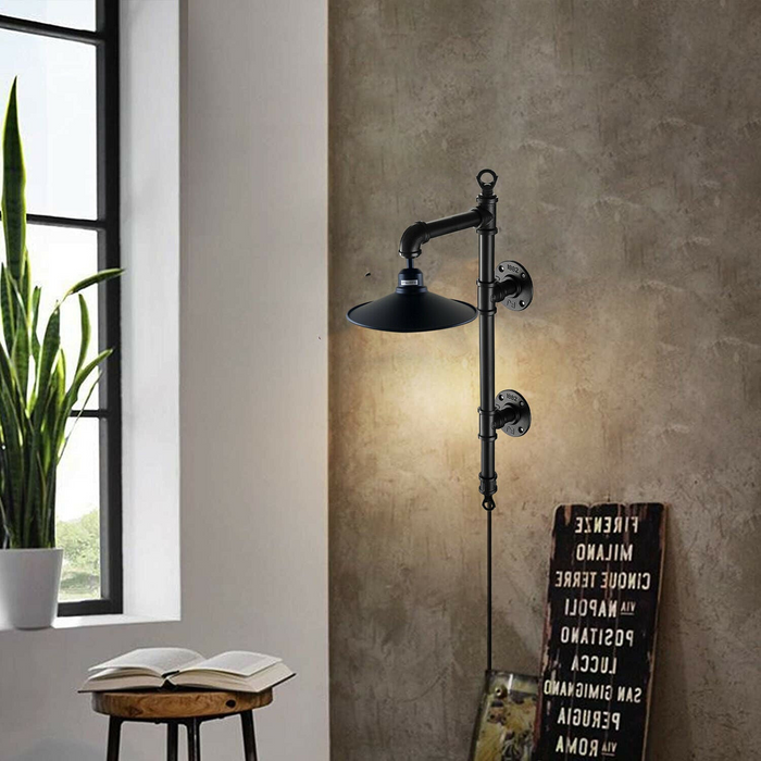 Retro Industrial Farmhouse Rustic Style Light Fitting Pipe Wall Lighting