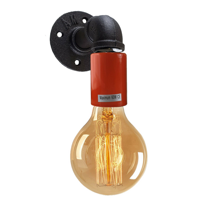 Orange Water Pipe Wall Lamp Industrial style single wall light fitting