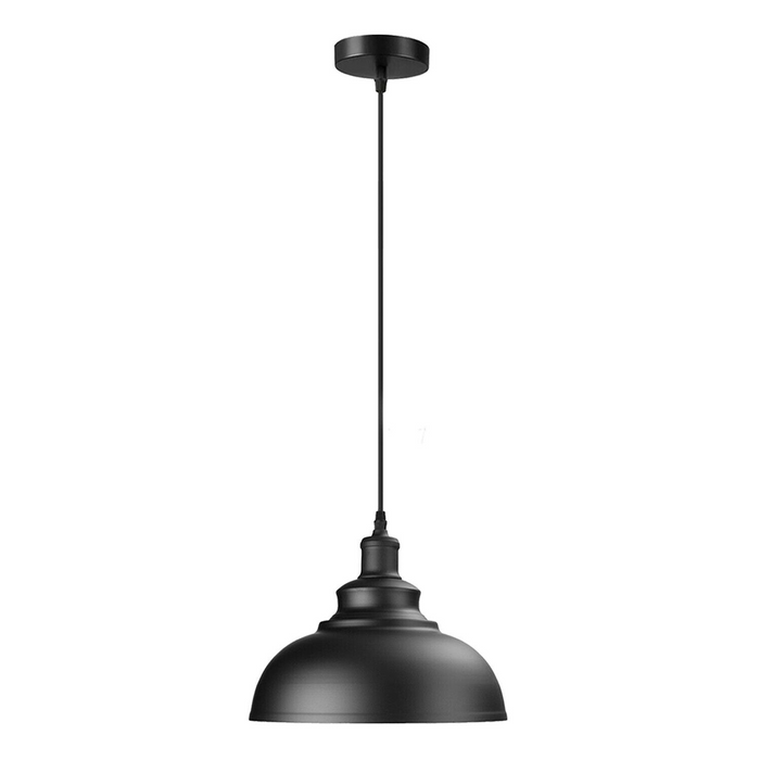 Curvy Black Shade Industrial Hanging Ceiling Lighting