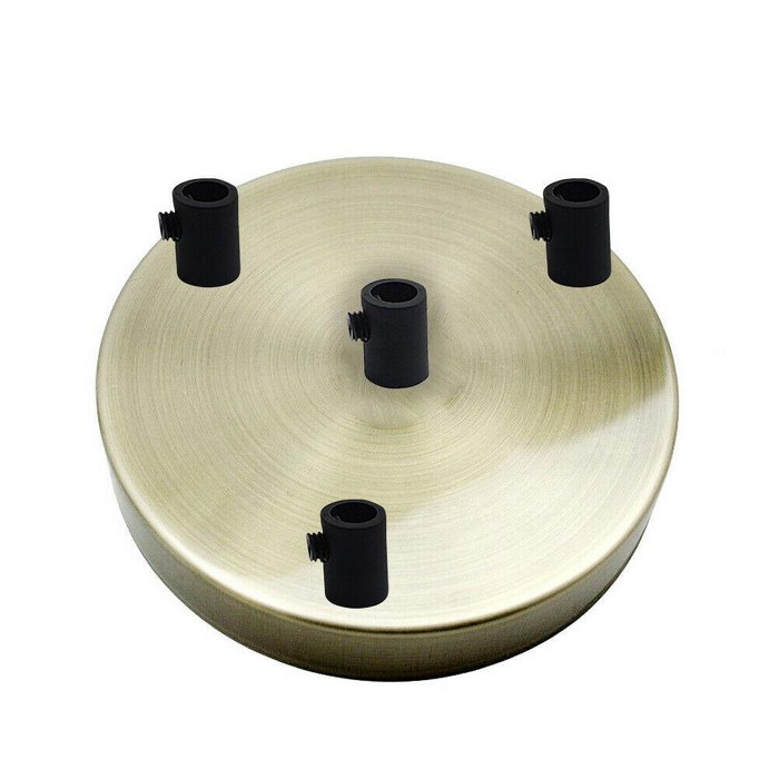 Multi Outlet Green Brass Metal Ceiling Rose 120x25mm