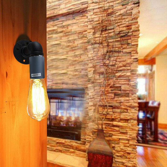 Water Pipe Wall Lamp Industrial style single wall light fitting