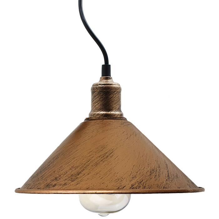 Industrial Retro Vintage Rustic Hanging Ceiling Brushed Lampshade