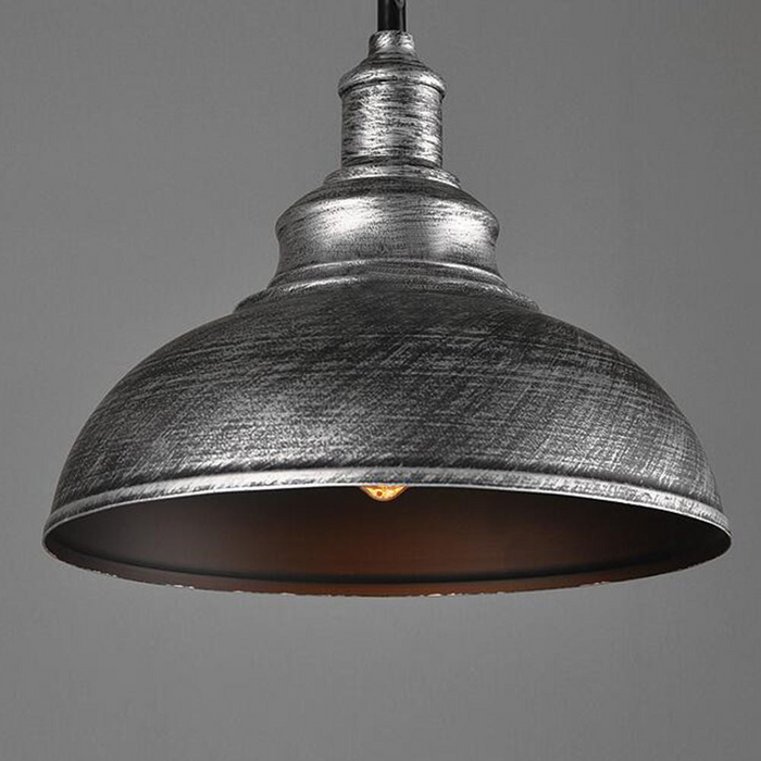 Silver Ceiling Pendant Retro Lamp Industrial Loft Chandelier