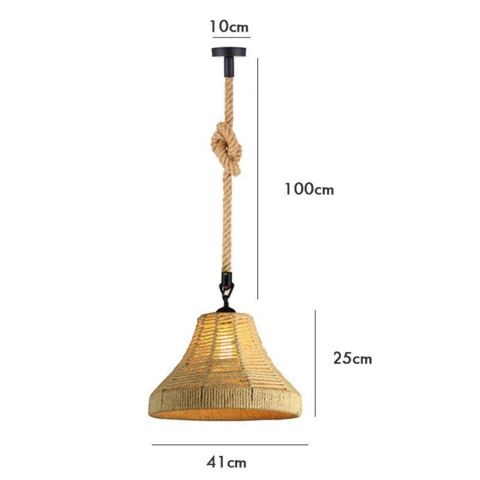 Industrial Hemp Metal Ceiling Lamp Edison E27 Loft Retro Style