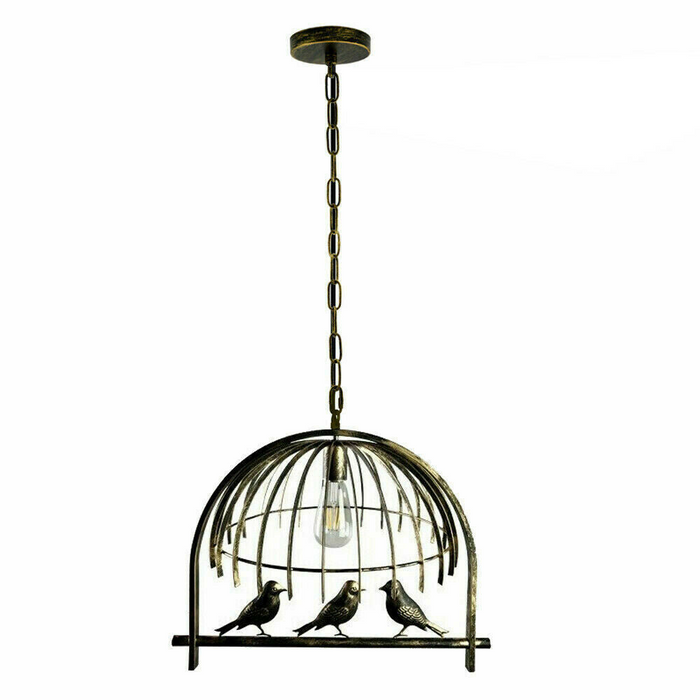 Bird Cage Ceiling Industrial Chandelier Loft Pendant Light With FREE Bulb