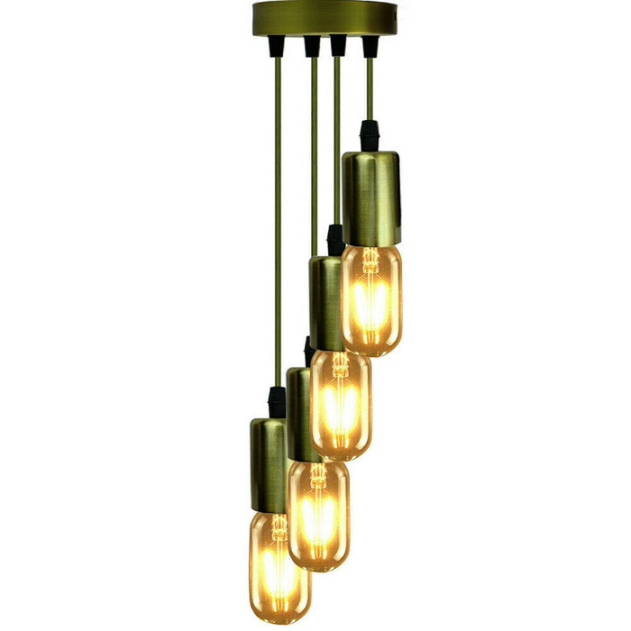 Ceiling Light Bulb Holder Pendant Light Metal E27 Light Bulb Holders for Living Room, Dining Room and Kitchen Island