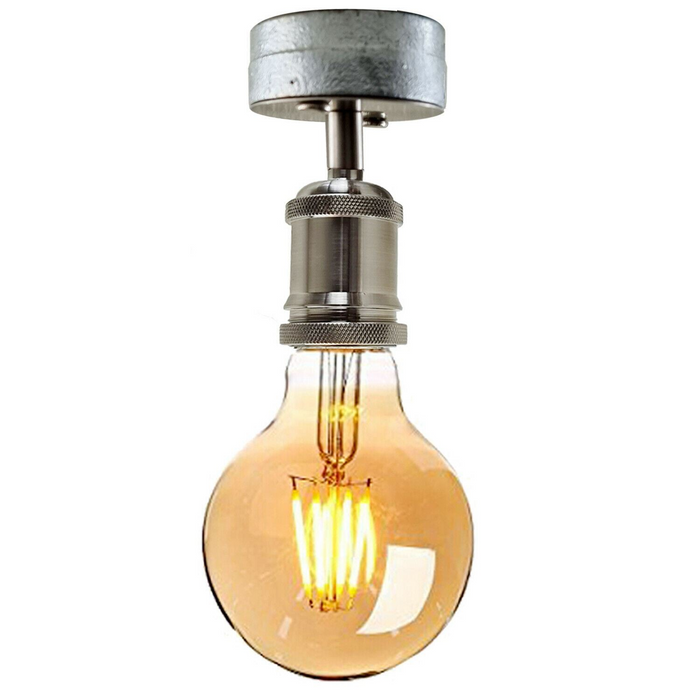 Vintage Industrial Pendant Light Galvanized Pipe Ceiling Light Fitting Metal Lamp Fixture For Hotel, Restaurants, Bar, Dining Room, Garage
