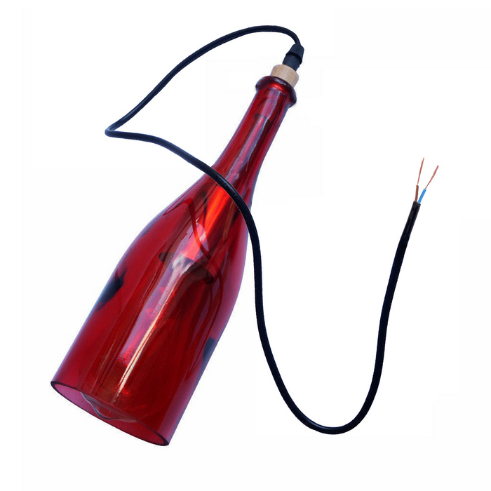 Red Wine Bottle Pendant Chandelier Glass Lighting