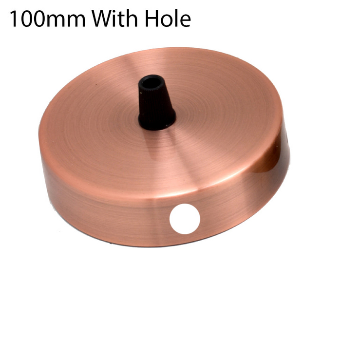 Copper Side Fitting 100mm Ceiling Rose