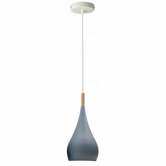 Grey colour Retro Style Metal Ceiling Hanging Pendant Light Shade Modern Design