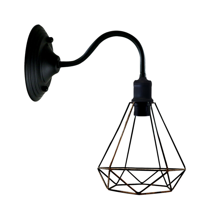 Modern Industrial  Vintage Indoor Brushed Copper colour Wall Light Lamp Fitting Fixture E27 Holder UK