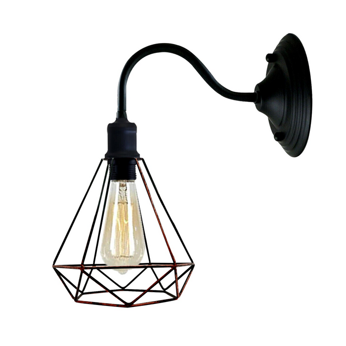Modern Industrial  Vintage Indoor Rustic Red colour Wall Light Lamp Fitting Fixture E27 Holder UK