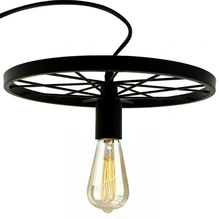 Modern Industrial Retro Pendant Lamp Ceiling Light Wheel Light for Bedroom cafe