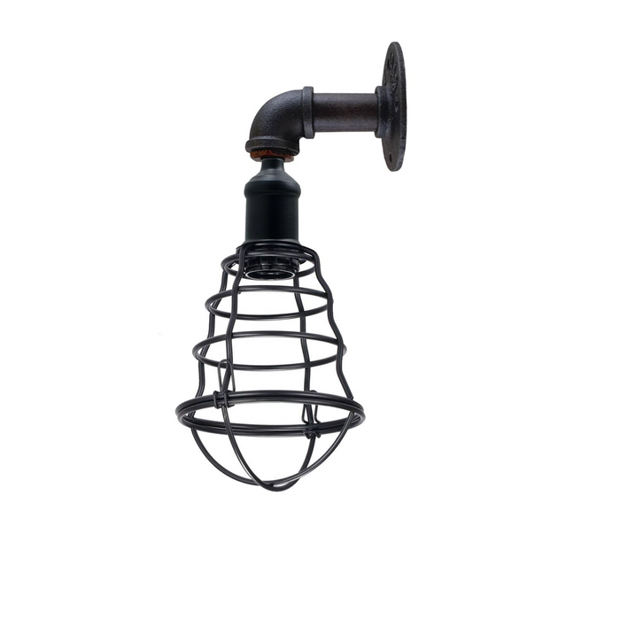 Modern Wall Sconce Lamp Industrial Rustic Metal Water Pipe Finish - Retro Wall Mount Fixture