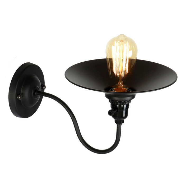 Retro Vintage Light Shade Ceiling Lifting Swan Neck Industrial Wall Lamp Fixture