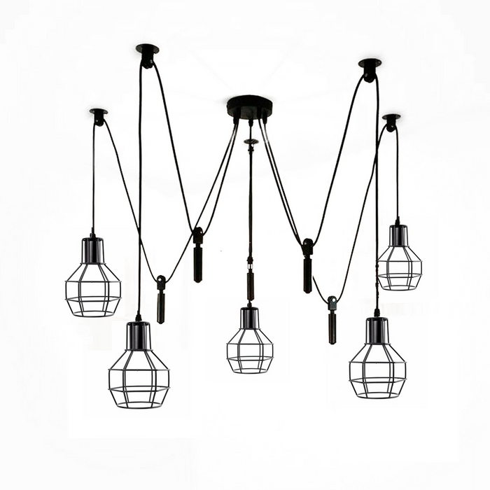 Spider Light Industrial Pendant Light With Five Cage
