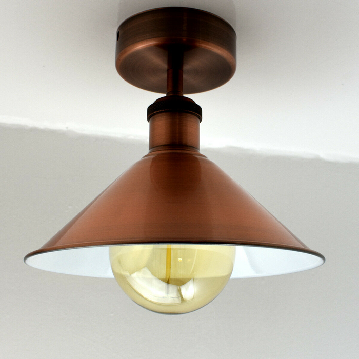 Vintage Industrial Ceiling Lights Retro Pendant Copper Shade Sconce Lamp