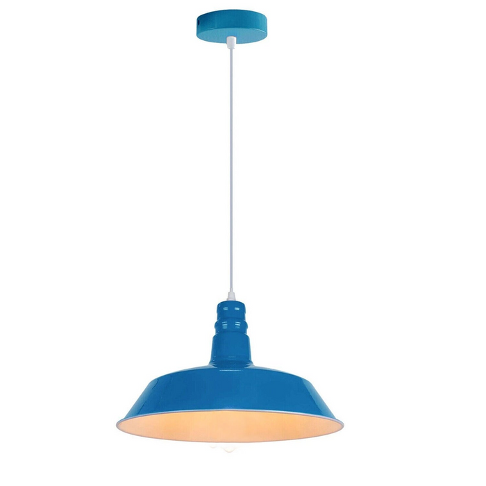 Modern adjustable Hanging bowl Light Blue pendant  Lamp E27 holder