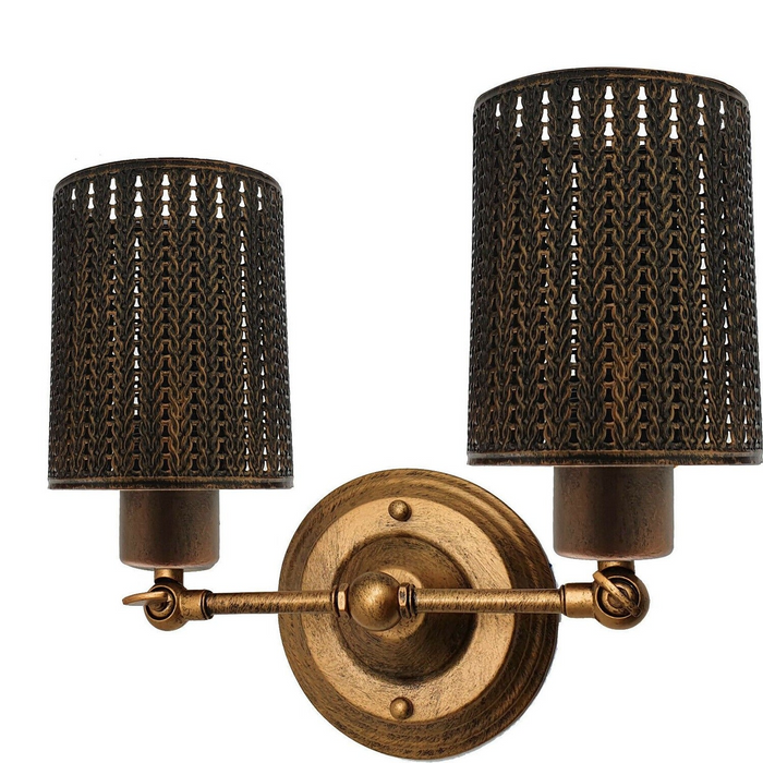 Modern Retro Brushed Copper Vintage Industrial Wall Mounted Lights Rustic Wall Sconce Shade Lamps Fixture