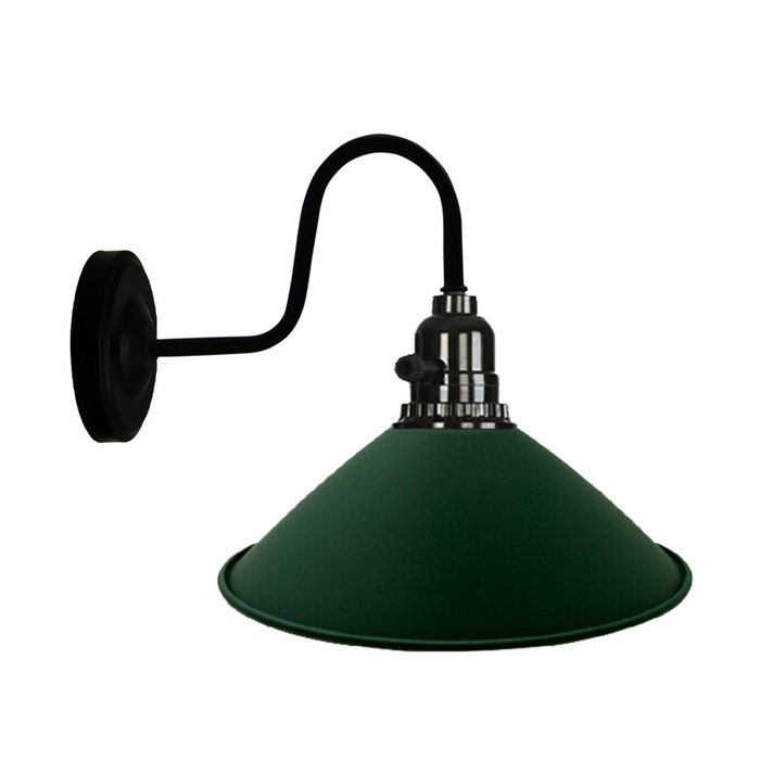 Vintage Shade Metal Retro Green Colour Wall Light for Style Home