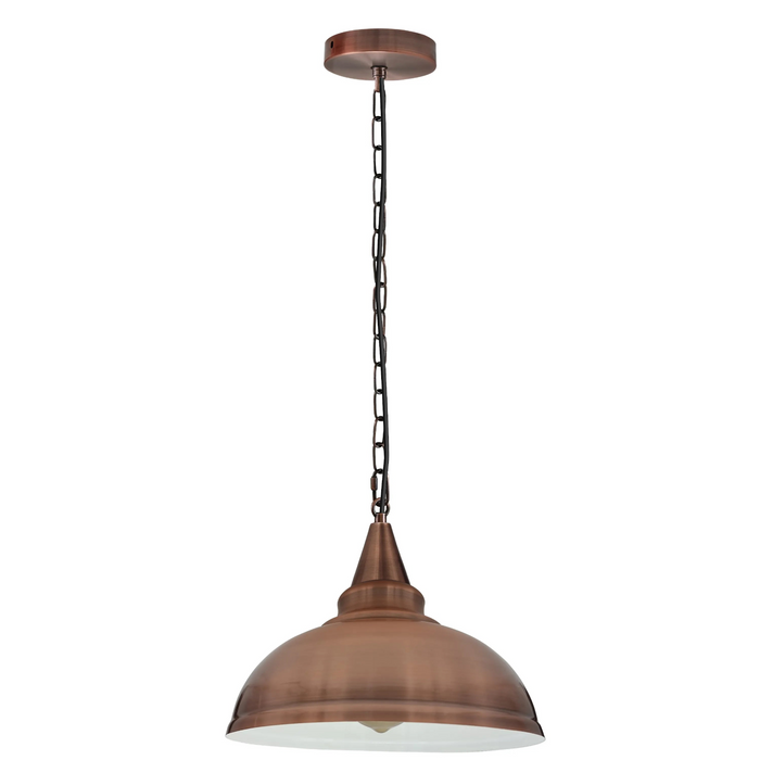 Copper E27 Ceiling Hanging Light Cage Shade Loft Style Metal Pendant Lamp