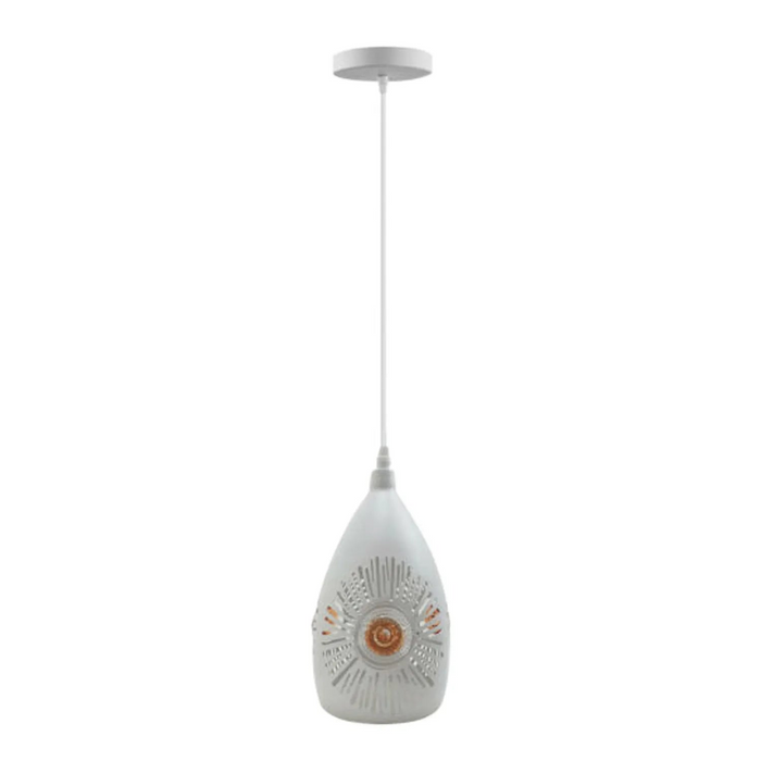 Ceiling Pendant Light, White Metal Shade Hanging Lights,E27 Lamp Holder