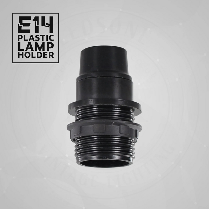 3 Pack E14 Socket Bulb Holder Edison Small Screw Black Plastic Lamp holder