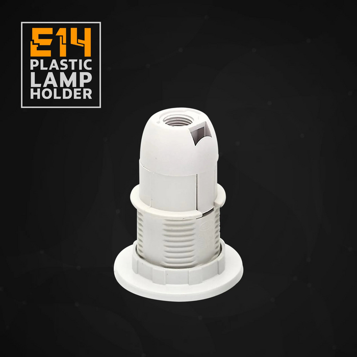 5 Pack E14 Socket Bulb Holder Edison Small Screw White Plastic Lamp holder