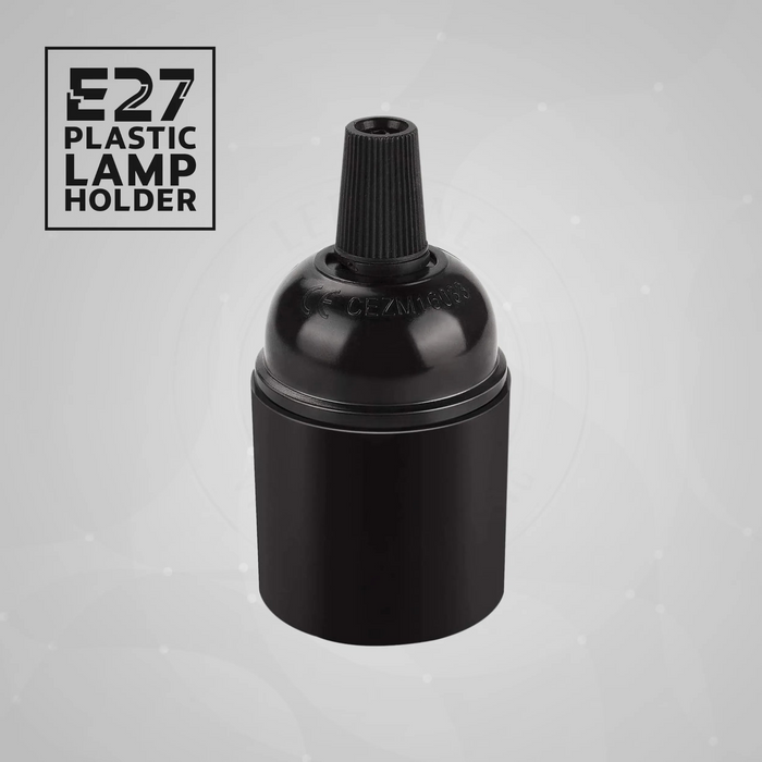 3Pack E27 Light Bulb,Pendant Socket Holder Screw Black Plastic Lamp holder