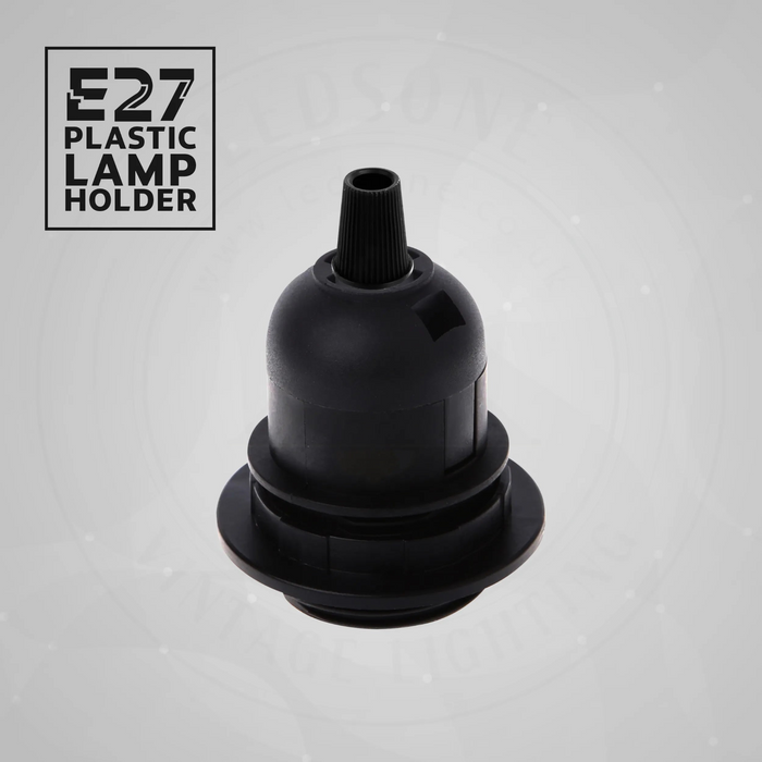 E27 Light Bulb Pendant Socket Holder Edison Screw Black Plastic Lamp holder