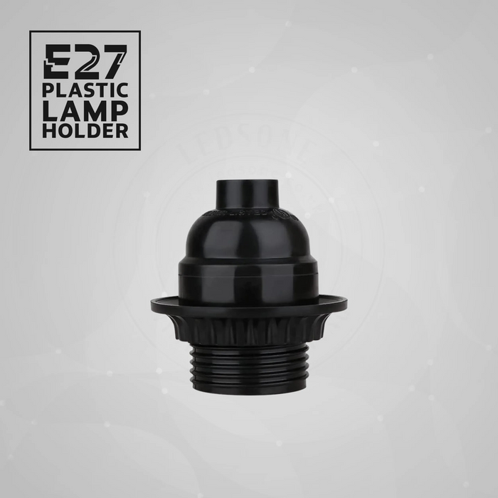 E27 Light Bulb,Pendant Socket Holder Edison Screw Black Plastic Lamp holder