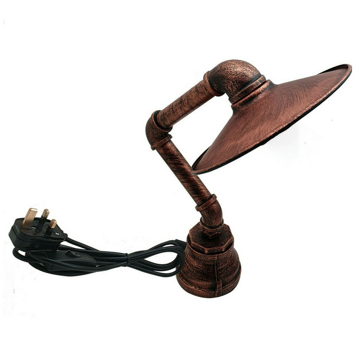Industrial Table Lamp | Drew | Pipe Lighting | Black