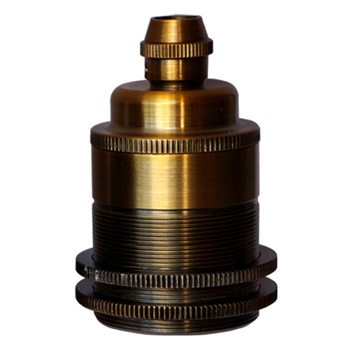 Threaded Holder Yellow Brass E27 Base Screw Thread Bulb Socket Lamp Holder