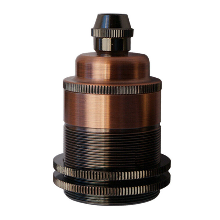 Threaded Holder Copper E27 Base Screw Thread Bulb Socket Lamp Holder