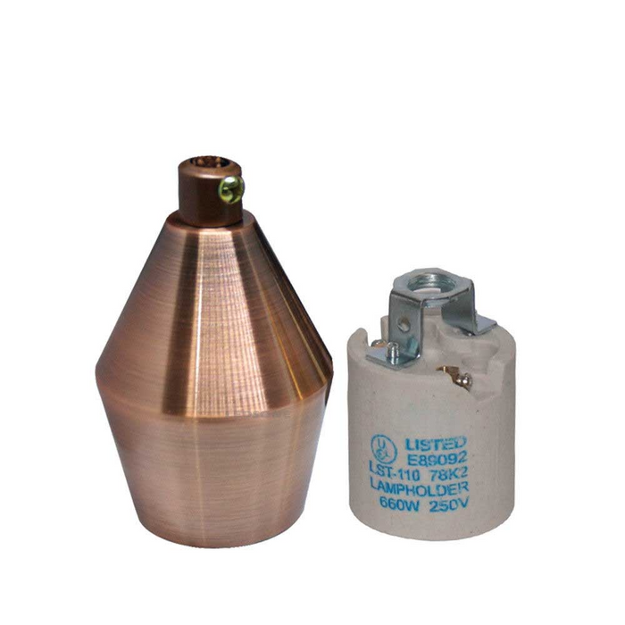 Copper Vintage Industrial Lamp Light Bulb Holder Antique Retro Edison ES E27 Fitting UK