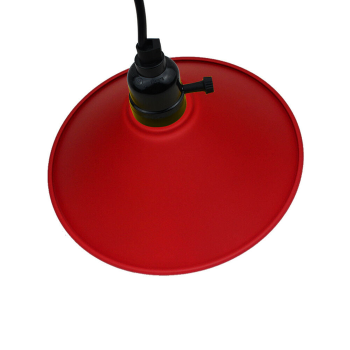 Ceiling Chandelier Lampshade Modern Red Flat Pendant Light
