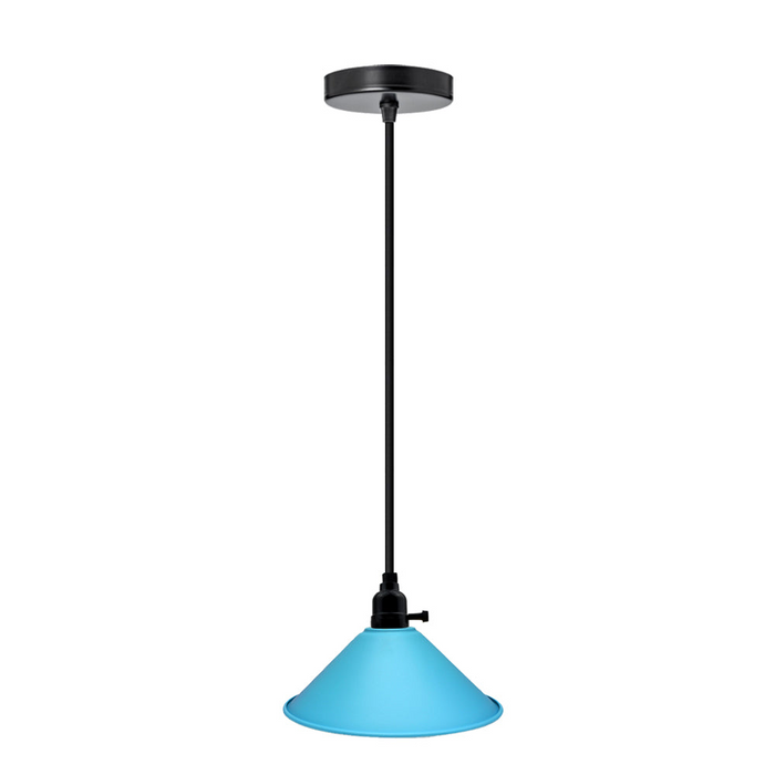 Blue Pendant Modern Flat Ceiling Light Lampshade Chandelier