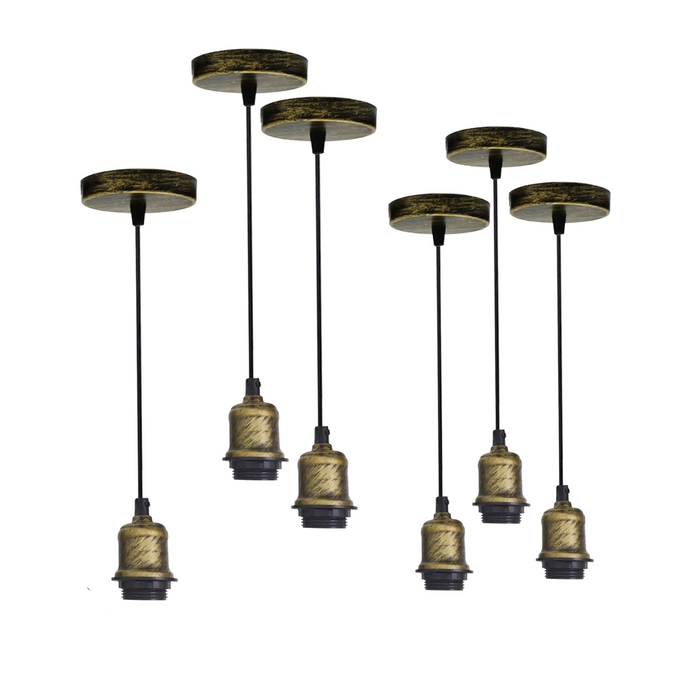 Vintage Ceiling Light Holder E27 Pendant Cord Flex Hanging Lamp Bulb Fitting Kit