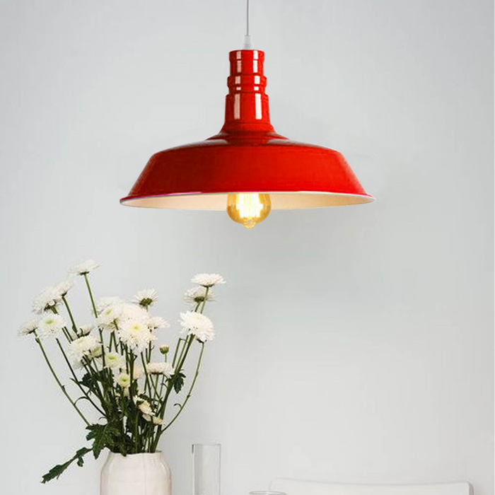 Modern adjustable Hanging bowl Red pendant  Lamp E27 holder