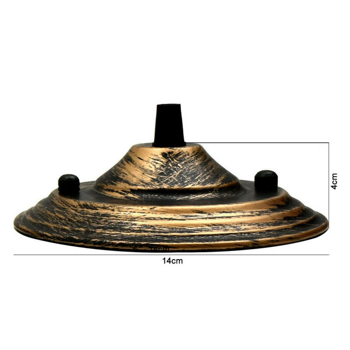 Brushed Copper Color 140mm Ceiling Rose Pendant Cable Grip Flex Plate For Light Fitting
