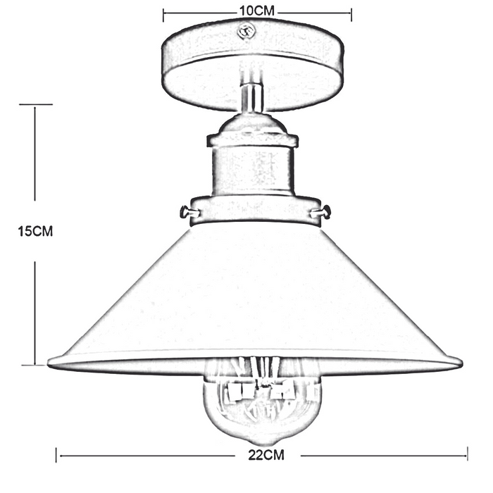 Vintage Industrial Ceiling Lights Retro Pendant Chrome Shade Sconce Lamp