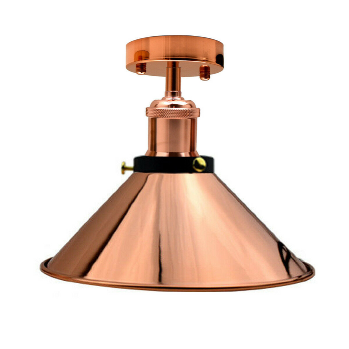 Vintage Industrial Ceiling Lights Retro Pendant Rose Gold Shade Sconce Lamp