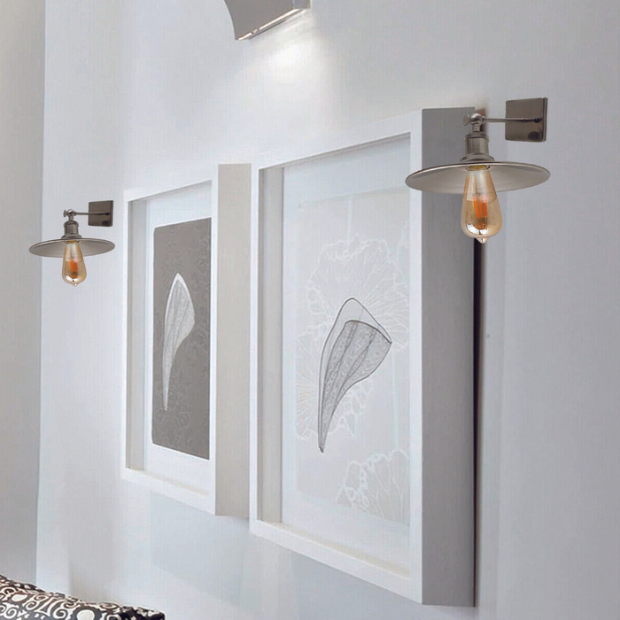 Satin Nickel Wall Light Lamp Sconces Living Room Home Decor