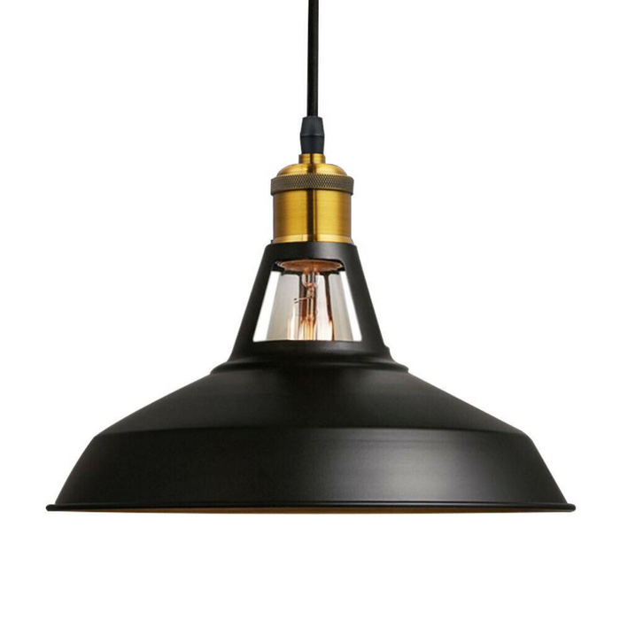 Modern Black Colour Lampshade with FREE Bulb Industrial Retro Style Metal Ceiling Pendant Lightshade