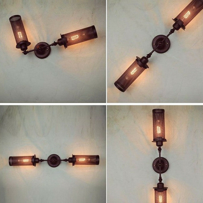 Vintage Metal Wall Light Indoor Sconce Lighting Bedside/Aisle Lamp Adjustable Fixture