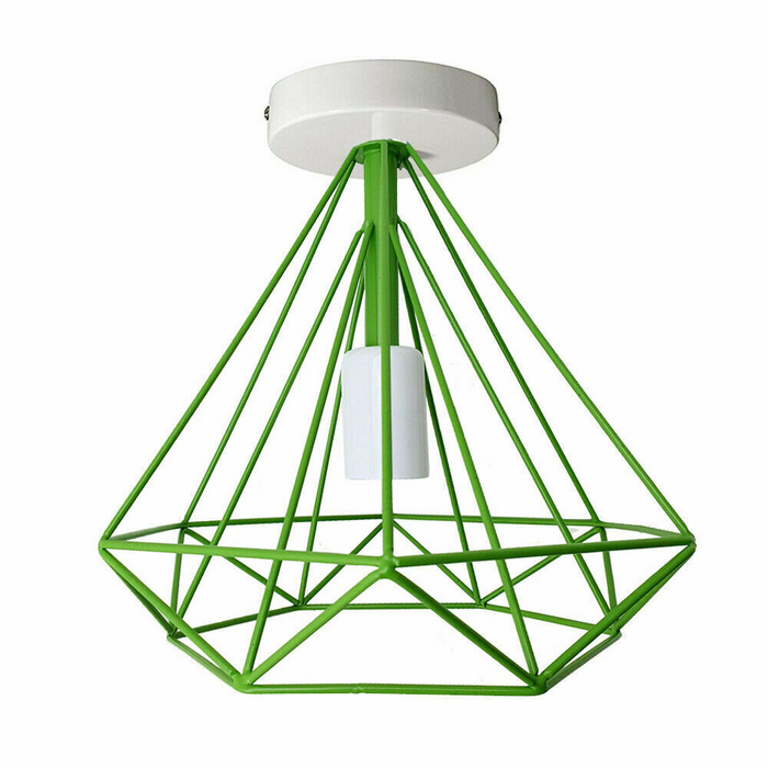 Modern Cage Ceiling Light Fitting with FREE Bulb Geometric Metal Industrial Retro Light Fitting