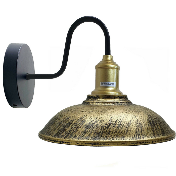 Bowl Shape Modern Vintage Retro Rustic Sconce Wall Light Lamp Fitting Fixture